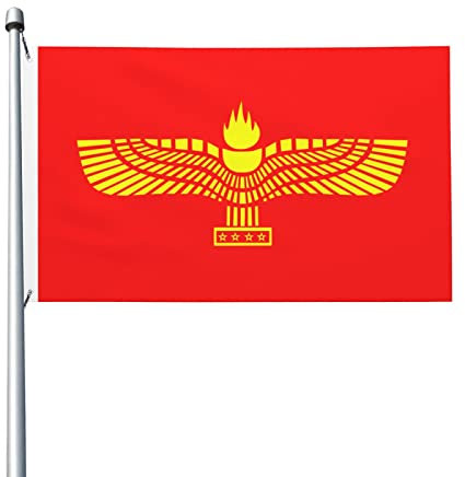 Flagge des syrisch-aramäischen Volkes, 90 x 150 cm, für den Außenbereich, Dekoration, leichtes Banner, für Zuhause, Party, Hof, 3 x 5 Flaggen