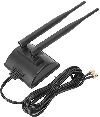 Bewinner 6DBI WiFi Antena,Alta Ganancia Antena de Todas Direcciones,360 ° Flexible Antena de Doble RP-SMA Macho, 802.11 B/G/N/AC Antena Universal de Frecuencia Dual,Accesorio