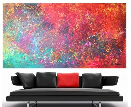 WEISE XXL Acrylbild Abstrakt ART Gemälde Modern 169 x 91cm Leinwand 47/22 NEU