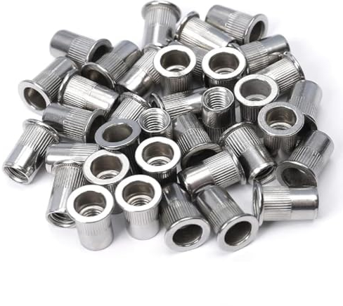 Aililong Nietmuttern M8-60 Stück Edelstahl Flachkopf Blindnietmuttern für Befestigung, Möbel, Dekorationen, Handwerk, Einpressmuttern.