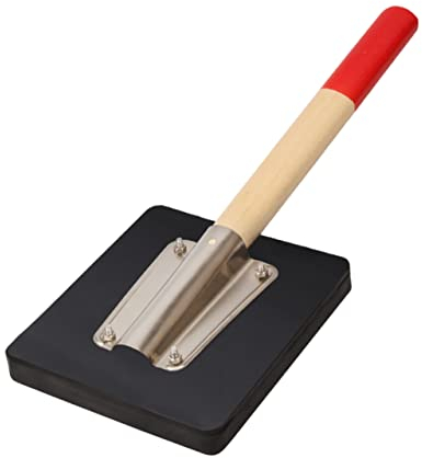 HOMSFOU Pflastergummikloppel Gummihammer Quadratischer Gummiblock Für Bodenfliesenverlegung Mit Holzgriff Für Bauarbeiten Und Heimgebrauch