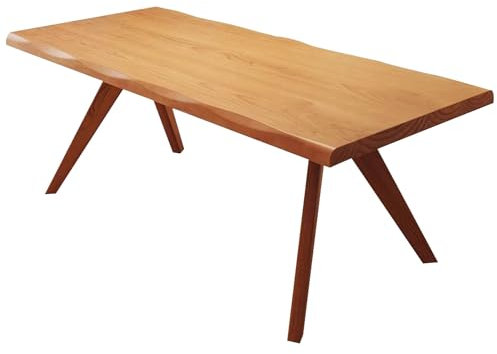 Massivholz Esstisch Einfacher Wohnzimmer Couchtisch Aus Kirschbaum Handpoliert Starke Struktur Geeignet für viele Gelegenheiten (Color : Log Colour, S : 120 * 60 * 75cm)
