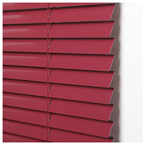 CWCQGH Jalousien aus rotem Aluminium – Lichtfilterung und Verdunkelung der Privatsphäre, Fenstervorhang für Schlafzimmer, Ehezimmer, 100/120/140 cm breit (140 x 180 cm/55 x 70,8 Zoll)