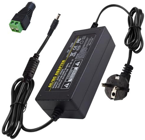 Adattatore di Alimentazione AC 100-240V a 5V 5A Trasformatore 25W Spina 5.5 x 2.5 mm Caricatore Alimentatore per Striscia LED, Monitor TV Televisione, Telecamere, Router, Hub, Lettore DVD