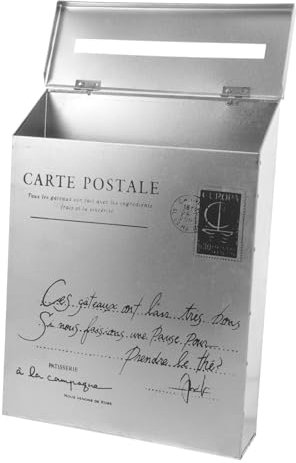 jojofuny Wandbriefkasten Aus Eisen Mit Schloss Vintage Stabiles Rostfreies Postfach Für Briefe Und Zeitungen Wandmontage Gartennutzung Büro Und Gemeinschaftsbriefkasten