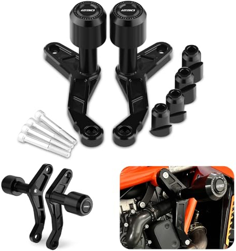 Modeer Motorrad Sturzpads Kompatibel mit K.T.M 1290 Super Duke R/RR 2020 2021 2022 2023 Rahmen Slider Sturzschutz superduke 1290 r/rr zubehör (schwarz)