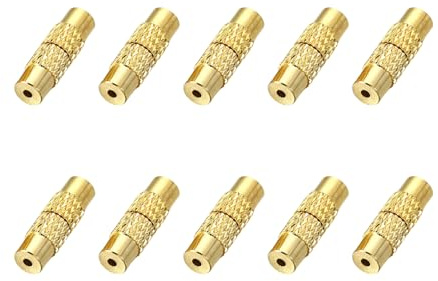 10pcs Multifunctional Tube Clasp Ends for Jewelry Screw Connectors for Jewelry Projects Necklace Fastening Necklace Making Kit