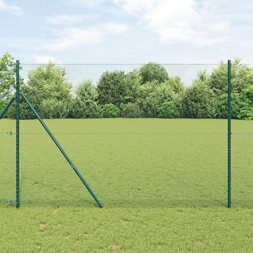 Juroupi Recinzione Esagonale Verde 1.5x10 m Acciaio,Recinzione Esagonale,Rete Metallica Esagonale per Recinzione-42005358