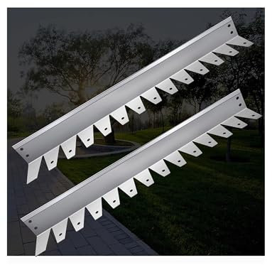 Bordure de Jardin en Acier Inoxydable 304 - Lot de 2 Bordures de Jardin Robustes for pelouses, massifs de Fleurs et Gravier - Barrière métallique incurvée | Antirouille(0.05x3x10x100cm)