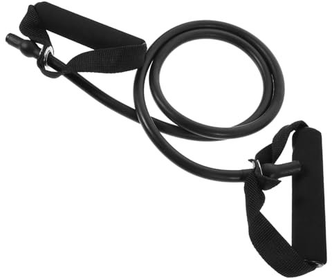 HEMOTON Tube De Fitness Élastique Corde De Résistance pour Yoga Bandes Exercice avec Poignées Fixation De Porte Noir