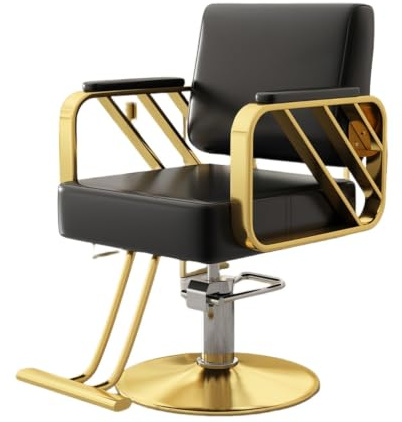 Chaise de barbier inclinable pour Salon de Coiffure Chaises de barbier pivotantes roulantes à 360 degrés Coiffeur Chaise de Salon de Tatouage Équipement de stylisme,E,Upgrade