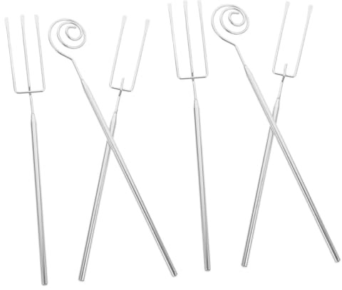 Cabilock 6 pièces Lot de Fourchettes Fondue Acier Inoxydable avec Manche Long pour Sécurité Ustensiles Polyvalents pour Chocolat Fromage Fondue Au Barbecue et Dessert Faciles à Nettoyer
