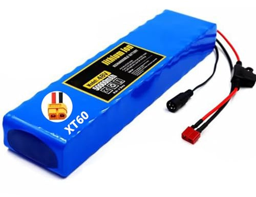 Batería de Litio para Bicicleta Eléctrica 48V 50Ah 13S2P Paquete de batería de Iones de Litio Adecuado para Motores de Bicicletas Scooters Eléctricos de 200W 500 W y 750 W XT60 Plug,48V 50Ah