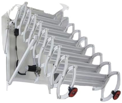 Scale estraibili Scala retrattile for soffitta ad alta resistenza, scala pieghevole telescopica salvaspazio da parete, capacità 300 kg Scalas pieghevole(3-3.25m)