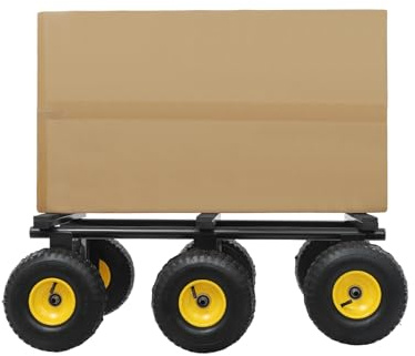 HUOMMGS Transportroller Rollbrett Schwerlast Rollbretter Transport 100 x 56 x 34cm Möbelhund mit 6 Rollen Bis 544KG Möbelroller Professionell Rollwagen Transporthilfe für Logistik, Lager (Schwarz)