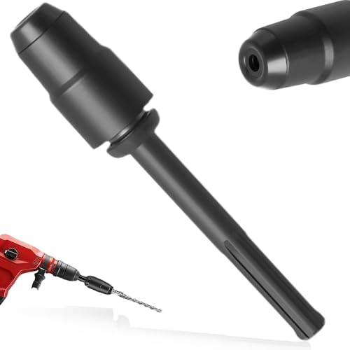 SDS Max to SDS Plus Adapter 220 mm, Bohrfutter-Adapter für Bohrhammer & Rotary Hammer, Legierter Stahl Korrosionsbeständig kompatibel mit SDS Plus Bohrern & Meißeln, einfach zu bedienen
