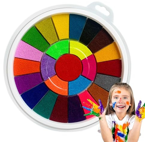Kit de peinture au doigt – Ensemble de peinture lavable non toxique, fournitures d'activités artistiques créatives, outils faciles à prendre en main inclus | Expérience d'apprentissage amusante pour l