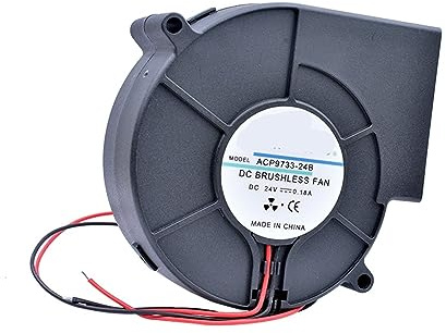 ACP9733 97x94x33mm Distance du Trou de Montage 100mm DC12V 24V 3500 TR/Min Four Aspiration suralimentée Turbo souffleur centrifuge(24V 3500rpm)