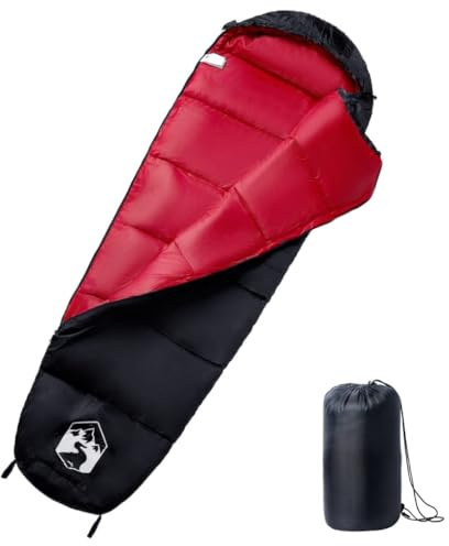 Ziaphsol mumie-sovsäck för vuxna camping, sovsäck filt sovsäck för 3 årstider, 190T polyester, 180 x 63 cm, 680 g, med huva, dragkedja, packsäck för vandring och resor