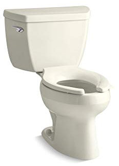 Kohler K-3505-96 Two-Piece Elongated Toilet Bowl 1.6 GPF Biscuit