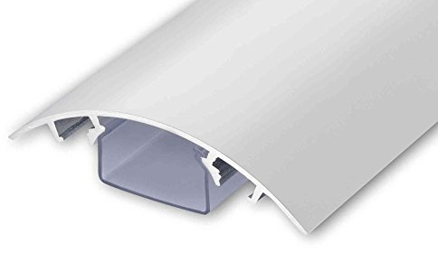 Alunovo, canalina passacavi per tv, in alluminio, laccata, diverse lunghezze, colore bianco, Alluminio, bianco opaco, Länge: 30cm