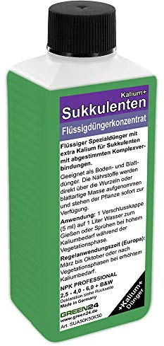 Sukkulenten-Dünger Kakteen-Dünger Kalium+ HIGHTECH, Premium Flüssigdünger aus der Profi Linie
