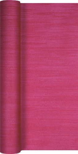 Tischläufer Rolle Uni mit Struktur in Berry / Airlaid / Tischband für Party / Geburtstag / Hochzeit 40cm x 4,90m