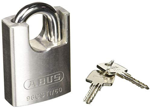 ABUS Mechanical 96CSTI/60 KA 7566 Titanium Closed Shackle Padlock, 60 mm (Pack of 6)