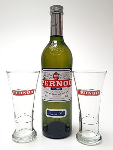 Pernod Set - Pernod 0,7l 700ml (40% Vol) + 2x Gläser 2cl geeicht