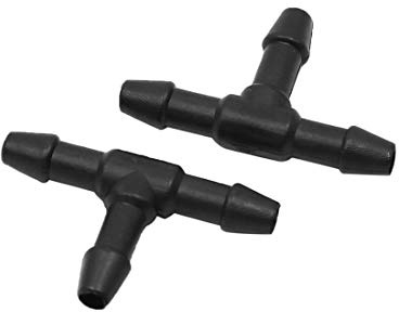 sourcing map 30Pcs 4mm Inner Dia T Shape Plastic Joiner Water Fuel Tube Connector