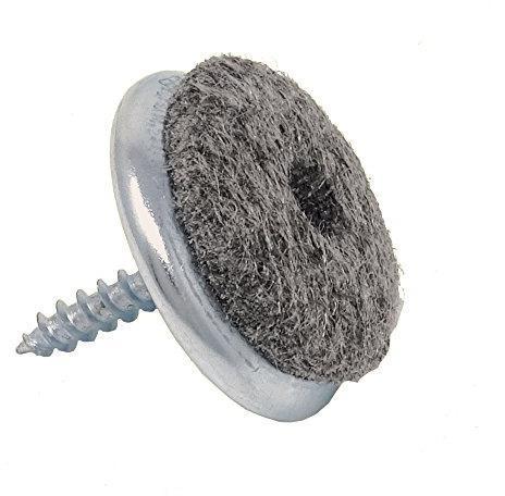 100 Stück ø 35 mm SBS Filzgleiter mit Schraube Eisen vernickelt Möbel-Gleiter