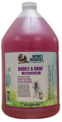 Nature's Specialties Barkle & Shine Waterless Foam Gesichtsreinigendes Hundeshampoo - Wasserloses Hundetrockenshampoo - Optischer Aufheller Farbverbesserndes Shampoo, 3.8L