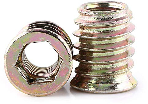 Nitmuttrar sortiment kit, 20-tlg hexdrivsmutter insättningsmöbler, helt gängat förzinkat kolstål M6/M8/M10 M8×17mm