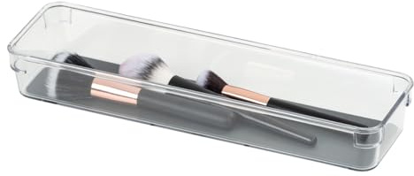 WENKO Schubladeneinsatz Long L, Mehrzweckeinsatz für Schublade, 4.5 x 32.5 x 9 cm Transparent