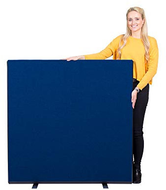 Panelwarehouse 1200mm Wide Nyloop Office Partition Screen - 3 Heights & 10 Colours (Navy Blue, 1200mm W x 1200mm H)