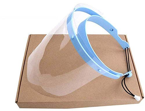 GPFDM Professionnel Étanche Protecteur Facial Anti-Buée pour Dentiste De Protection Amovible 1 Cadre avec 10 Films Visière Anti-Buée Antipoussière