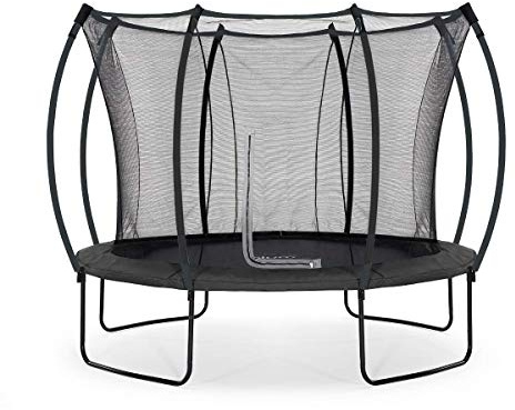 Plum Trampoline 10ft with safety net enclosure springsafe in jet black