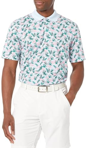 Amazon Essentials Herren Golf-Poloshirt, Schnell trocknend, Kurzarm, Blassblau Flamingo, XL