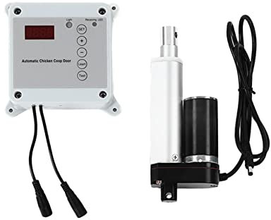 Hühnerkäfig-Sicherheitstüröffner, 30 W Automatischer Hühnerkäfig-Türöffner, Timing, Lichtempfindliche Automatische Hühnerkäfigtür, Tiergesundheitsbedarf (EU-Stecker)