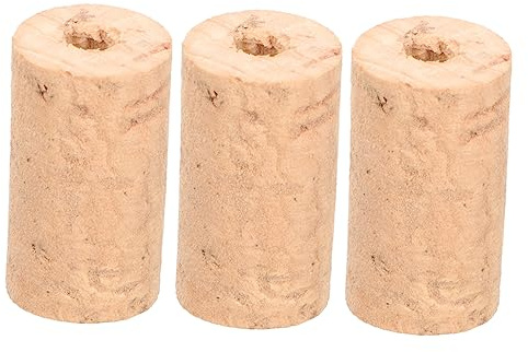 3 Stück Piccolo Korken als Instrumentenzubehör, Holz, Khaki | Einfache Schutzkorken für Piccolo, Leicht, Textur, Kreativ, zum Einsetzen und Abnehmen