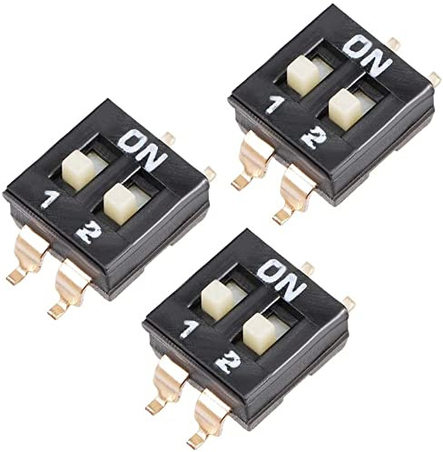 XYWHPGV 3 Stück Schwarzer DIP-Schalter 1 Positionen für Leiterplatten SMD-Typ(49ce6 83886 d4af2 0e847 a5d34 94488