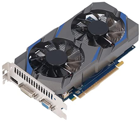 VBESTLIFE Tarjeta Gráfica GTX750TI de 2 GB, GDDR5, 128 bits, PCI Express 3.0 X16, 1072/5400 MHz, Tarjeta de Vídeo para Juegos 4K HDR con Interfaz DVI, VGA, HDMI