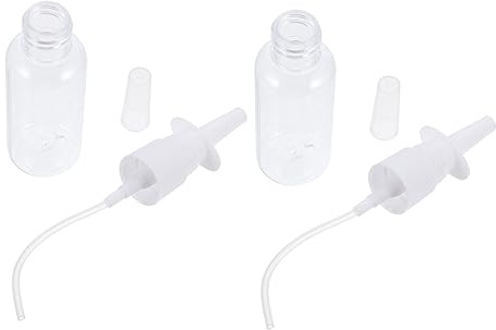 Mikinona Nasenspülset 2 Stück Nasendusche aus Pet Material mit 20ml Fassungsvermögen Einfache Anwendung zur Linderung von Nasenverstopfung bei Babys