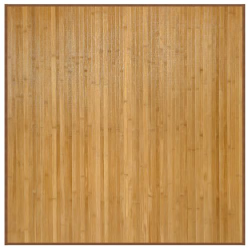 vidaXL Tapis Carré Naturel 100x100 cm Bambou, Tapis de Salon, Tapis de Cuisine, Tapis carré, Tapis de Chambre à Coucher