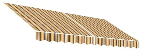 vidaXL Tessuto di Ricambio per Tenda da Sole Arancione e Nero 330x245 cm