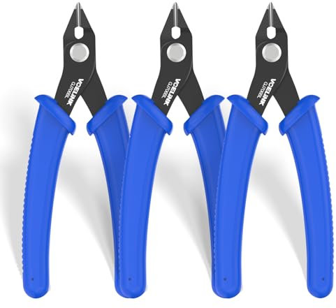 VCELINK 3 pezzi Pinze per Taglierine di Precisione, Tronchesino Modellismo per il Filo di Rame 0-2 MM, Tronchesi Diagonali per l'industria Elettronica, Modellismo, Lavorazione di Gioielli