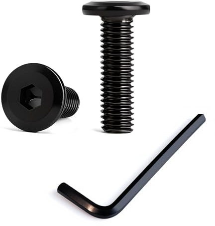 50 Stück M5x35 Schrauben，Hochfester Kohlenstoffstahl, Vollgewinde, Bolt, Schwarzes，Mit Innensechskantschlussel