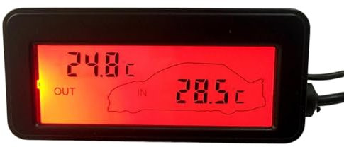 Thermomètre numérique pour voiture Jauge de thermomètre de voiture