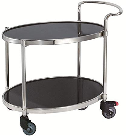 KLYDBMYT Runder Getränkewagen auf Rädern, Spirituosenwagen | Servierwagen für 5-Sterne-Hotels und Clubs, Beistellwagen, Barwagen, Servierwagen, Getränketisch auf Rädern, goldene Lagerregale (Silber)