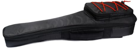 VICASKY Gitarrenkoffer mit Gepolsterter Gitarrentasche ca Lang Rote Kordel Schultergurt Taschen für Zubehör Gitarre und Akustikgitarre
